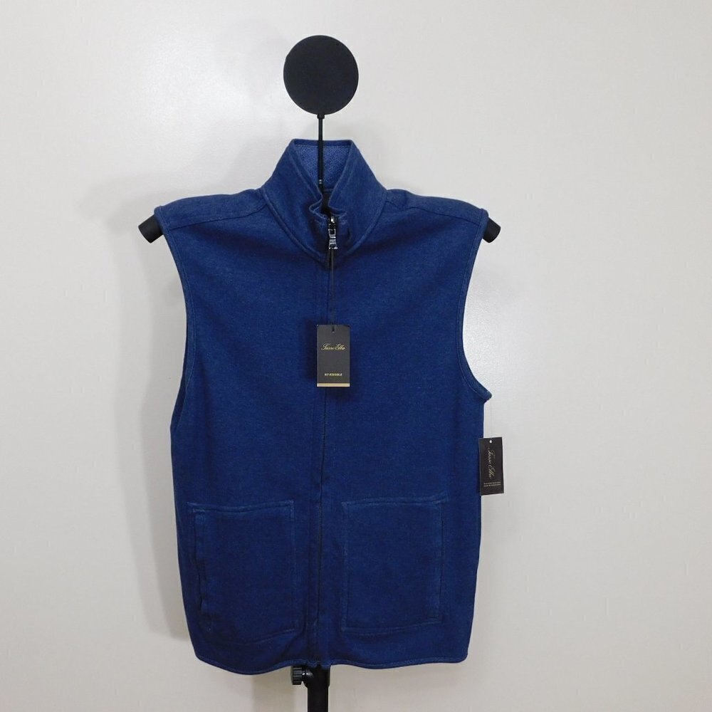 Tasso Elba Indigo Blue Reversible Layering Vest  S